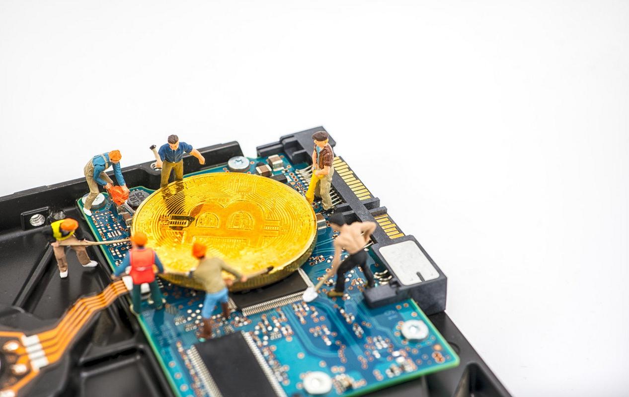 A miner inspecting rows of ASIC miners in a large-scale mining facility.