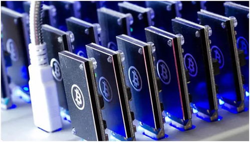 Close-up of a powerful mining rig with multiple GPUs, showcasing its complexity and technological prowess.