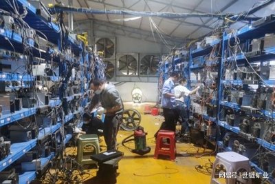 An optimized mining rig setup in a professional hosting environment, highlighting efficient hardware configuration
